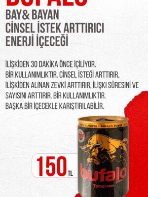 Bufalo Cinsel İstek Arttırıcılı Enerji İçeceği 2 li paket